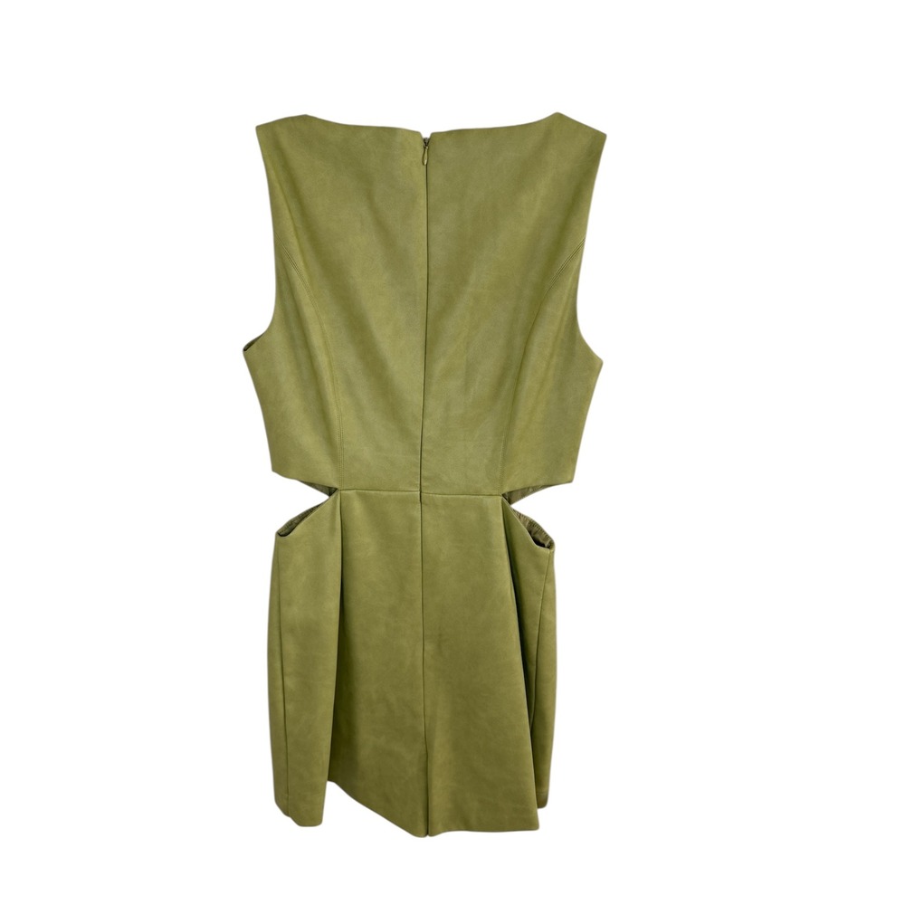 7 For All Mankind Green Faux Leather Shorts Romper – Size Small - Picture 4 of 8